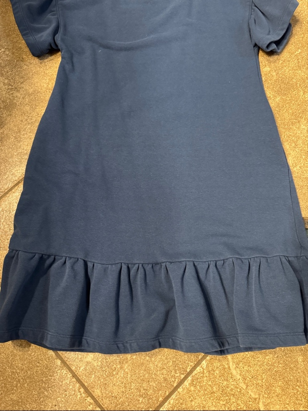 Navy Ruffle Dress - Picture 4 of 4